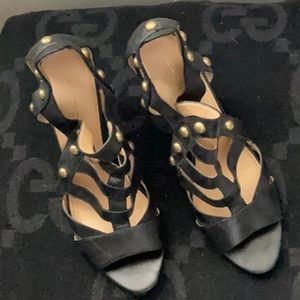 Leather studded sandals